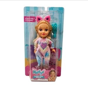 Like Nastya 8" Doll Sleepy Time Nastya Outfit, Headband, Brush & Fact Card RARE